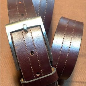 NWOT Curved Leather Belt Hand Made in Guatemala